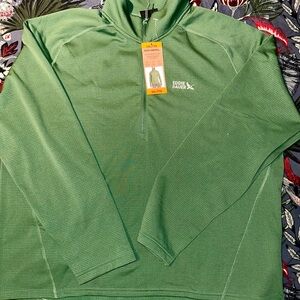 Eddie Bauer Forest Green Half-Zip Top